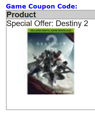 For sale Destiny2 code